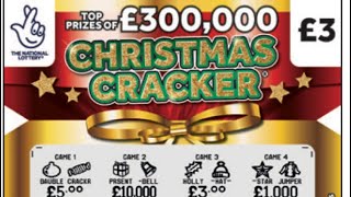 New Christmas Cracker Scratchcard £30 in play. How many sets of crackers can I find???