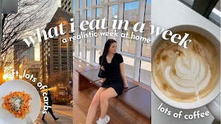 LIVING IN SEATTLE • a realistic week eating at home(ish) 🍝 ft. lots of carbs & coffee | VLOG