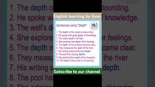 Learn English sentences using Depth #shortsfeed #english #learnenglishspeakenglish