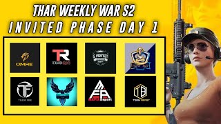 THAR WEEKLY WAR SEASON 2 -- INVITED PHASE - DAY 1 -  #INDIAKABATTLEGROUNDS #SPPEDO