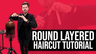 Why Body Position is so Important During a Haircut | Round Layered Haircut Tutorial