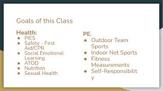 Dupuis Health PE Curriculum Night 2 1