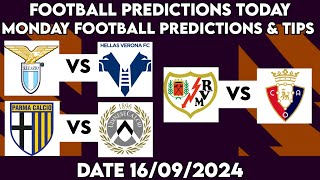 FOOTBALL PREDICTIONS TODAY 16/09/2024|SOCCER PREDICTIONS BETTING TIPS,#betting@sports betting tips