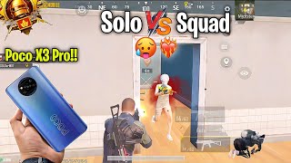 Solo Vs Squad Gameplay in Arbi Lobby 🔥Poco X3 Pro ❤️ Pubg Mobile