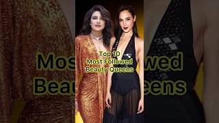 Top 10 most followed beauty queen #missuniverse #missworld #missinternational #beautypageant #shorts