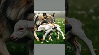 Hunter wolf attack on baby calf #cow #cowcalf #wolf #motherslove #cuteacademy #shortfeed