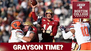 There is no QB controversy, it is Grayson James time for Boston College football