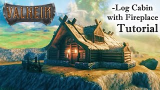 Valheim: How to build Easy Log Cabin With Fireplace [Tutorial] |2021