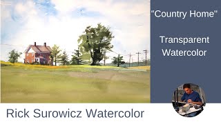 Watercolor Tutorial:  Country Home