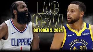 Golden State Warriors vs Los Angeles Clippers Full Game Highlights - October 5, 2024 |NBA Pre-Season