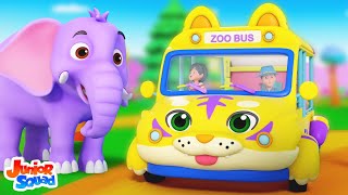 Wheels on the Bus Going To Zoo, बस का चक्का, Kids Vehicles Cartoon