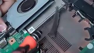 Dust removing process from laptop fan. .