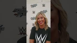 Interview w/ #WWE Ring Announcer Sarah Schreiber!!  #SummerSlam #prowrestling