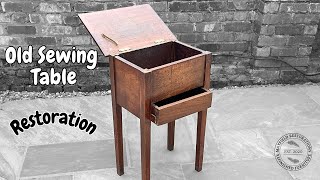 Watch how I RESTORED this Solid Mahogany Sewing Table