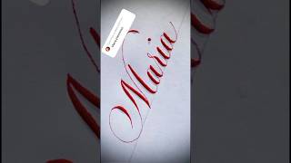 Copperplate calligraphy, tutorial: how I write your name #maria