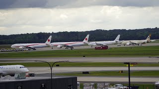 UNGA Attendees Planes Parked at Washington Dulles Airport