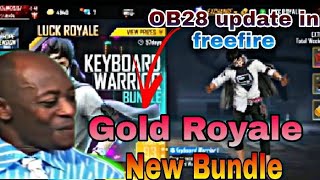 OB28 UPDATED IN FREE FIRE 2021 GOLD ROYAL NEW BUNDLE