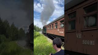 A ride in the 1940s Finnish steam train from Nurmes to Valtimo 🚂 🇫🇮