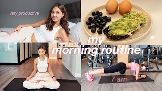 My Healthy Morning Routine | skincare, breakfast, workout & mindset.