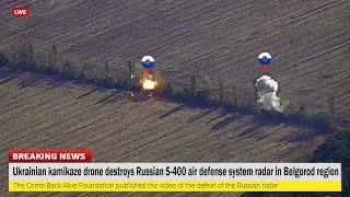 Ukrainian kamikaze drone destroys Russian S-400 air defense system radar in Belgorod region