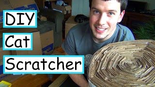 DIY Mammoth Cardboard Cat Scratcher | EASY + CHEAP