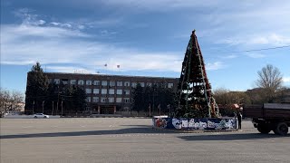 Walking Buynaksk. From the City Garden to Gazi Magomed Street (December 28,2022)