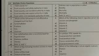 Nutrition and Biochemistry main exam question paper 2023# Bsc Nursing 2nd semester#