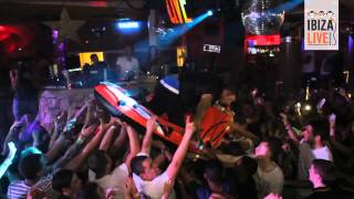 Mathew Pritchard crowd surfing at Ibiza Live 2012