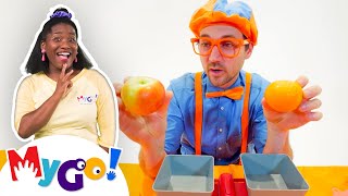 Blippi Learns About Weight + MORE! | 1 HOUR! | @Blippi | MyGo! Sign Language For Kids | ASL