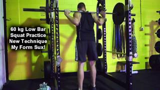 105kg Low Bar Squat x 2 - 23 July 2015