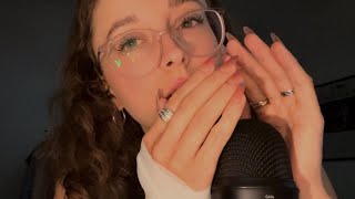 ASMR pure close clicky whispers with up close hand movements (echoed)