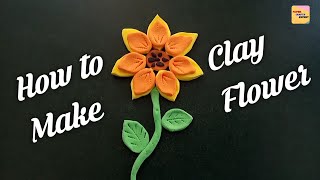 How to make clay flower | clay diy craft | clay flower