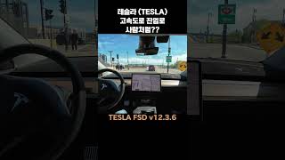 테슬라(TESLA) FSD 미국 고속도로 진입로 #shorts  #elonmusk  #teslafsd  #ai #fsd12 #automobile