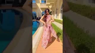 Jannat Zubair moving her feet on the song "Saami " | She was looking Fab in saree | Gorgeous #shorts