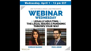 Wednesday Webinar: Legally Adulting - the legal issues a pandemic throws your way