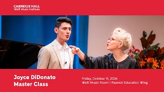 Joyce DiDonato Master Class | Friday, October 11, 2024