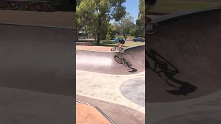 Mini BMX over the hips at Ewing skatepark #skills #trending #girl #skatepark #bmx #fyp