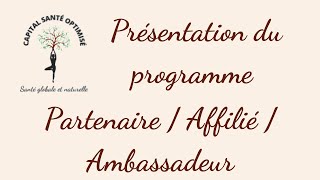 Présentation Programme Partenaire CSO