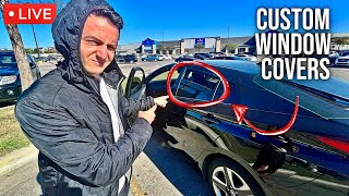 LIVE🔴 Living in My Car: Building Custom Window Covers & Chatting With Subscribers