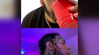 Anuel y 6ix9ine en live juntos anuncian un tema