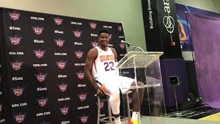 Deandre Ayton Media Day on playing rather than talking