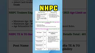 NHPC Recruitment 2023 #viral #jobs #jobs #latest #latest #shorts #recruitment #job