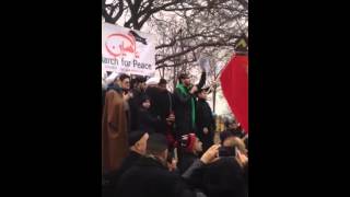 Sayed Ali Alhakeem reciting Latmiya/Noha at the Arbaeen walk in Michigan 2014