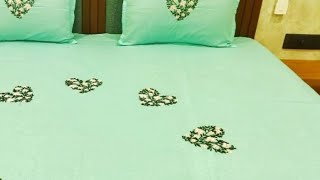 new beautiful bedsheet designs hand embroidery।।