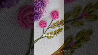 BULLION STITCH FLOWER HAND EMBROIDERY DESIGN FOR BEGINNERS