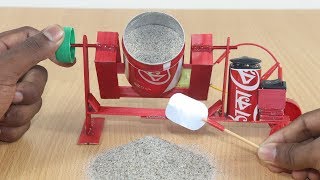 How to Make Mini Concrete Mixer With Coca Cola Cans  - Cement Mixer