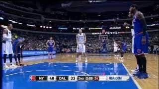 J.R. Smith unties shawn marion's shoe during a Dirk free throw