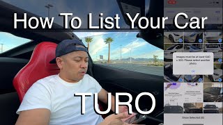 HOW TO LIST YOUR CAR ON TURO "My Turo Car Rental Business in Las Vegas"