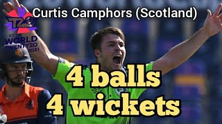 4 wickets in 4 balls | highlights | Curtis Camphers (Scotland) vs Netherlands | t20 world cup 2021