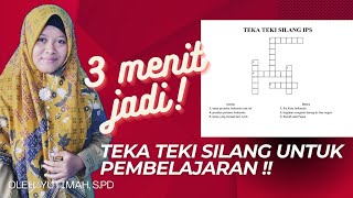 MEMBUAT TEKA TEKI SILANG PEMBELAJARAN HANYA 3 MENIT